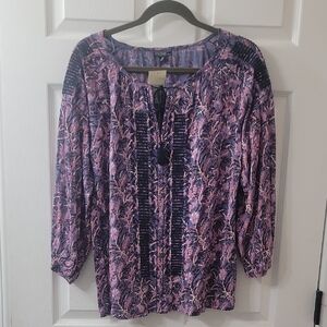 LUCKY BRAND Floral Blouse NWT